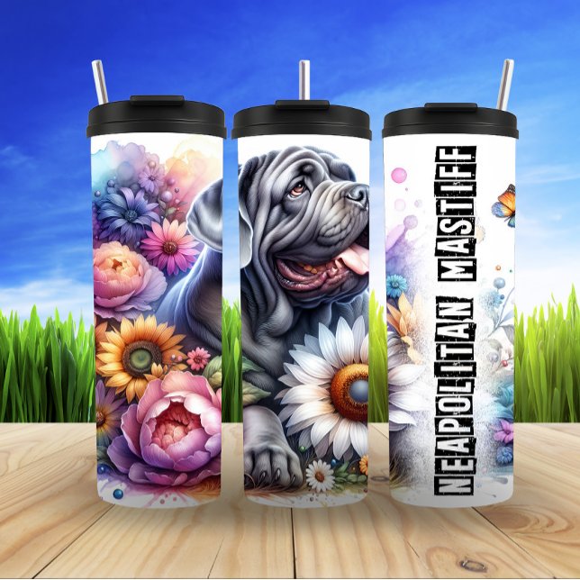 Neapolitan Mastiff's Gentle Bloom Thermosbecher (Von Creator hochgeladen)