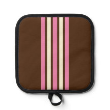 Neapolitan Pot Holder (Braun, Rosa & Creme)