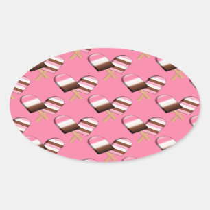 Neapolitane Eiscreme Bars 01-OVAL STICKERS