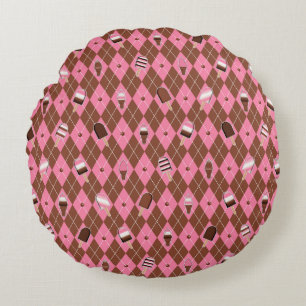 Neapolitane Stickers Raute-16in ROUND PILLOW Rundes Kissen