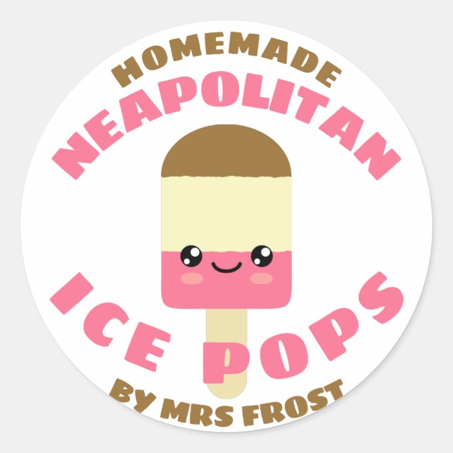 Neapolitaneis-Pop Runder Aufkleber (Vorderseite)