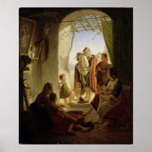 Neapolitaner Dudelsack-Spieler in Rom, 1833 Poster