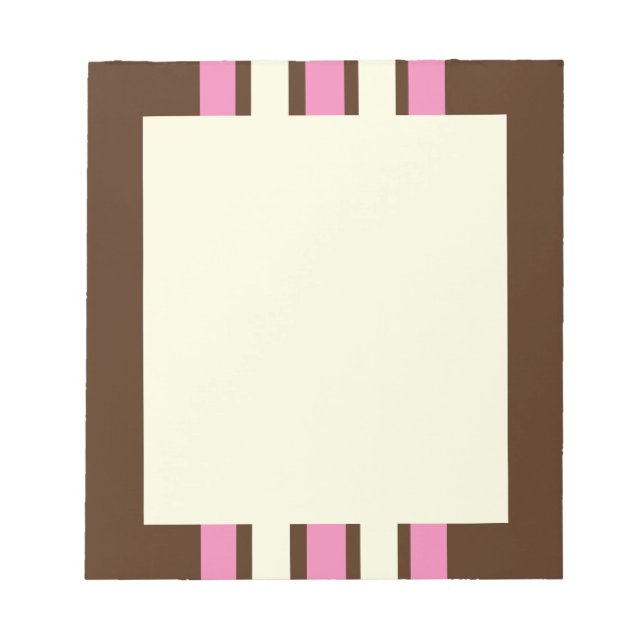 Neapolitaner Notepad (braun, rosa und creme) Notizblock (Vorderseite)