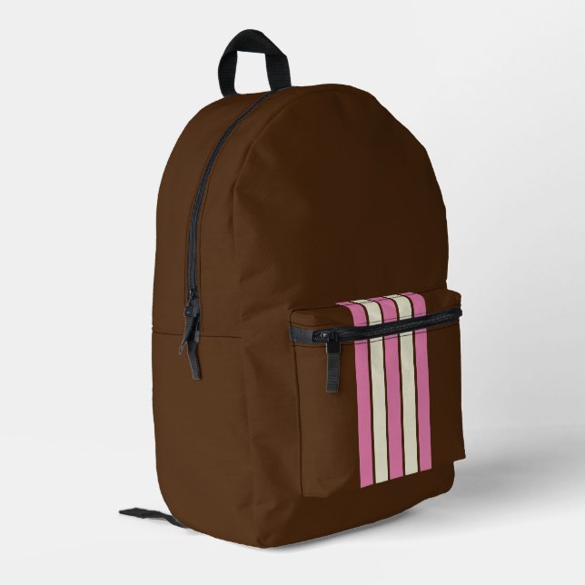 Neapolitaner Rucksack (braun, rosa & creme) (Rückseitige Ecke links)
