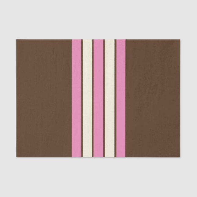 Neapolitanes Gewebe (braun, rosa und creme) Seidenpapier (Vorderseite)