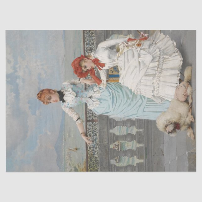 Neapolitanische Beauties (elegante italienische ju Seidenpapier (Vorderseite)