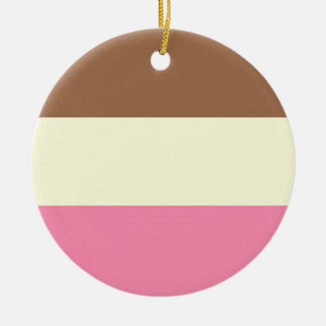 Neapolitanische Eiscreme Keramik Ornament (Vorne)
