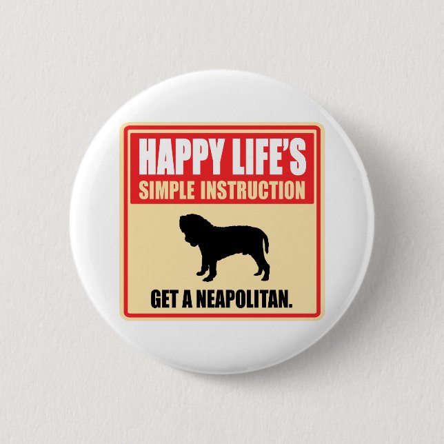 Neapolitanischer Mastiff Button (Vorderseite)