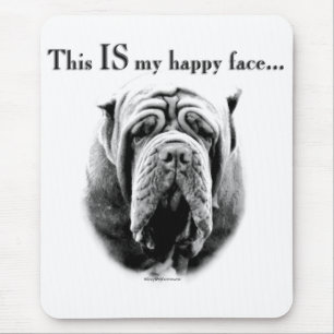 Neapolitanischer Mastiff-glückliches Gesicht Mousepad