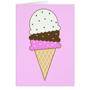 Neapolitanisches Eiswaffelhörnchen