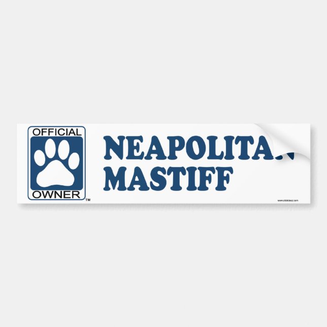 Neapolitanisches Mastiff-Blau Autoaufkleber (Vorne)