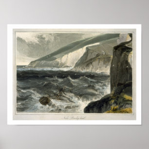 Near Beachy Head, from 'A Voyage Around Great Brit Poster