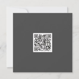 Neat Gray Monochrome Modern Vibe QR Code Karte