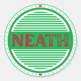 Neath City Pride Emblem – Walisische Identität Runder Aufkleber