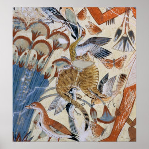 Nebamun Jagd in den Sümpfen mit seiner Ehefrau Poster