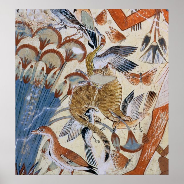 Nebamun Jagd in den Sümpfen mit seiner Ehefrau Poster (Vorne)