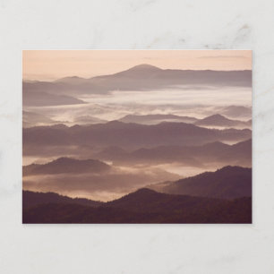 Nebel am Morgen im südlichen Appalachen Postkarte