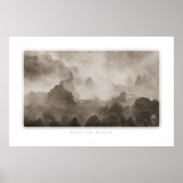 Nebel am Morgen Poster (Vorne)