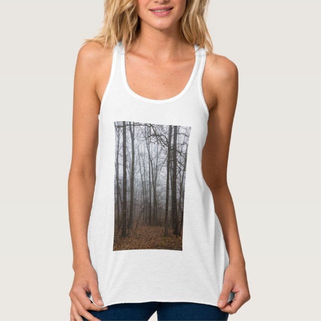 Nebel an der Holztank Tank Top (Vorderseite)