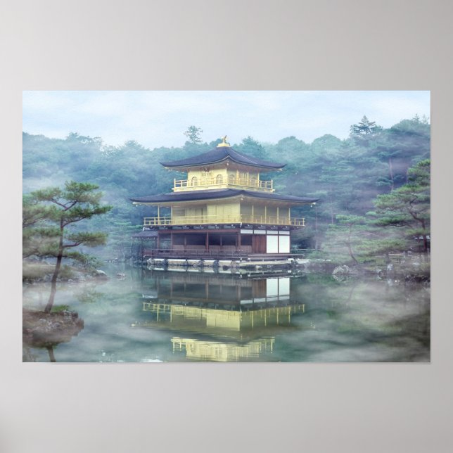Nebel auf dem Golden Pavillon Poster (Vorne)