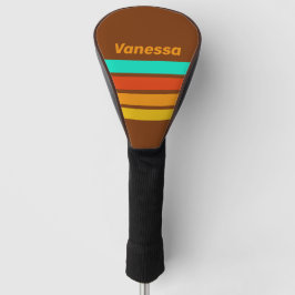 Nebel auf dem Waldboden mit Namen in Streifen Golf Headcover