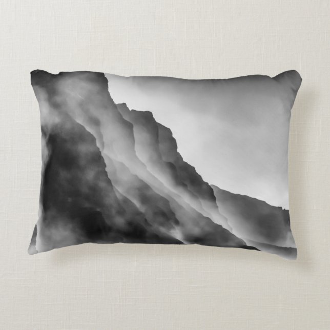 Nebel auf den Felsen Dekokissen (Rückseite)