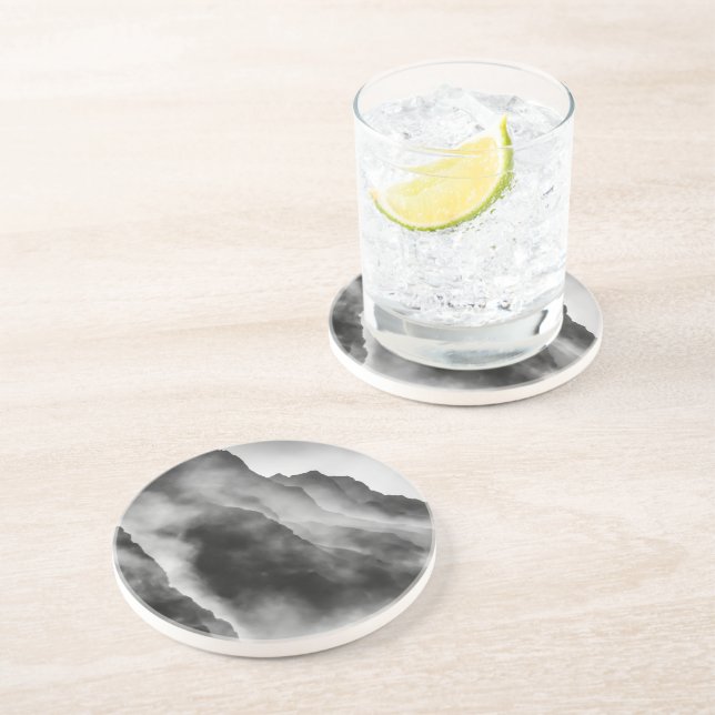 Nebel auf den Felsen Getränkeuntersetzer (Seite)