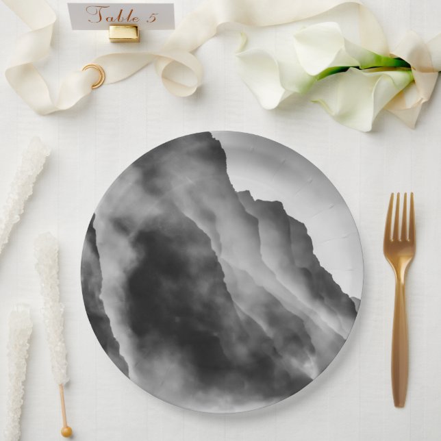 Nebel auf den Felsen Pappteller (Hochzeit)