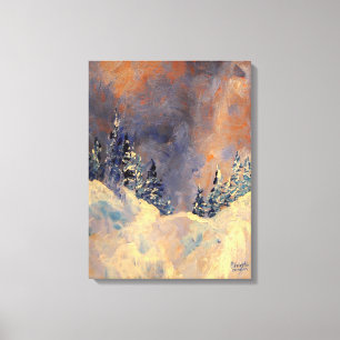 Nebel auf der Schnee-Spitze 2009 Leinwanddruck