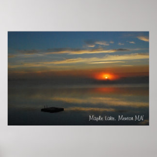 Nebel auf Maple Lake Poster