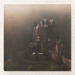 Nebel Burg Eltz Schlosses morgens Glasuntersetzer