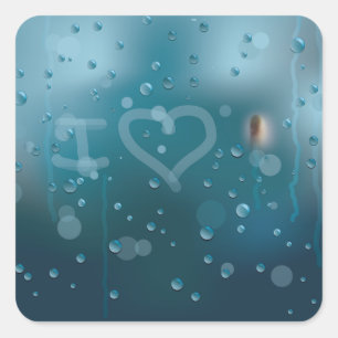 Nebel der Liebe Quadratischer Aufkleber