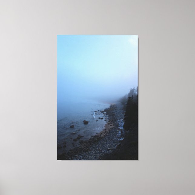 Nebel, der über Ingonish Strand vereinbart Leinwanddruck (Vorderseite)