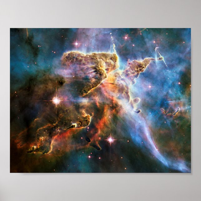 Nebel der Weltraumgalaxie. Universe Sterne. Hubble Poster (Vorne)