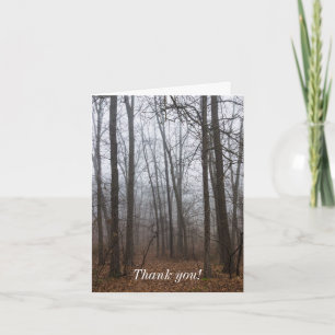 Nebel durch den Wald Danke Karte