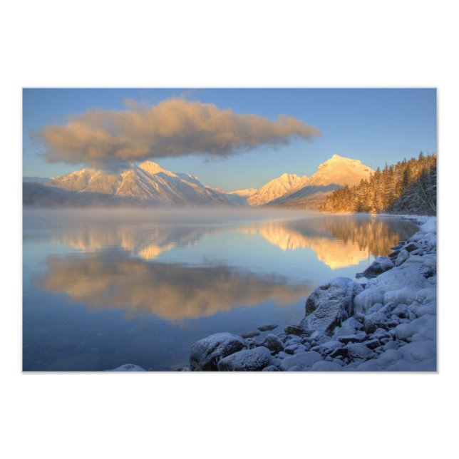 Nebel erhebt sich auf sehr kalten Wegen vom McDona Fotodruck (Vorne)