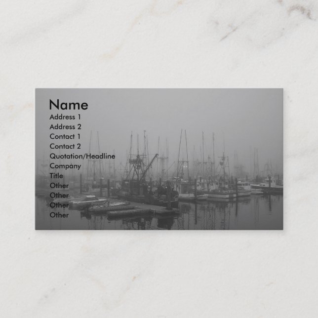 Nebel im Hafen Visitenkarte (Vorderseite)
