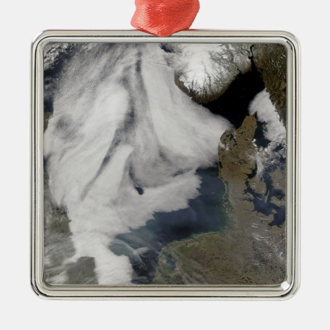 Nebel in der Nordsee 2 Silbernes Ornament (Vorne)