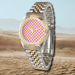 Nebel Lila Gelb Karton Vintag Armbanduhr<br><div class="desc">Vintage Nebel Lila und Gelb Karton</div>