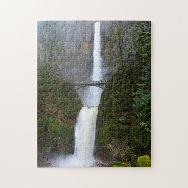 Nebel & Mist of Multnomah Falls, Oregon - 11 x 14  Puzzle (Vertikal)