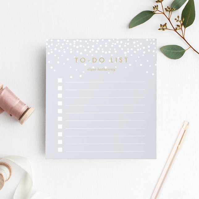 Nebel | Personalisierte Confetti-Punkte Notizblock (Von Creator hochgeladen)