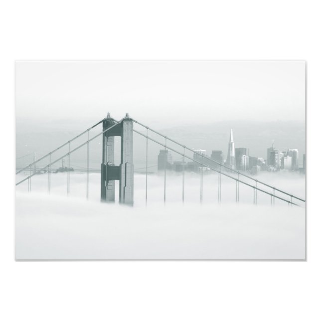 Nebel rollt durch die Bucht von San Francisco 2 Fotodruck (Vorne)