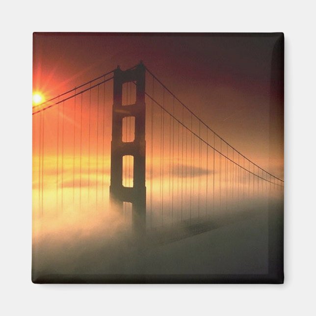 Nebel Shrouded Golden Gate Magnet (Vorne)