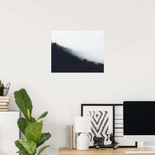 Nebel über Diagonalschichten Poster