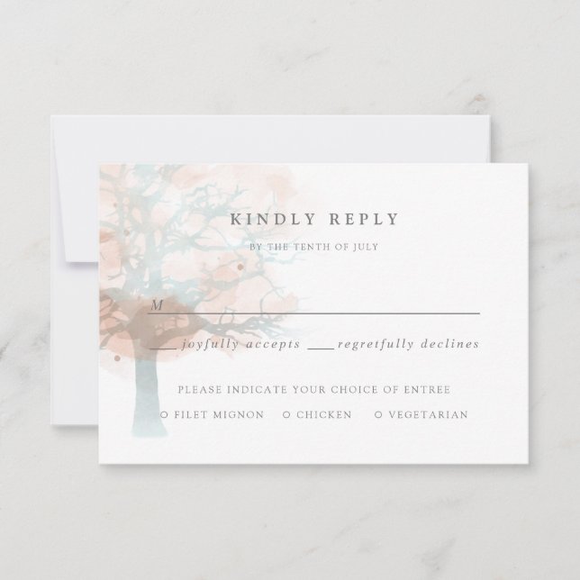 Nebelbaum RSVP Karte (Vorderseite)