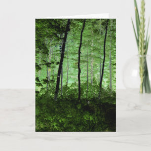 Nebelbäume: verändertes Foto im Adirondack-Wald Karte