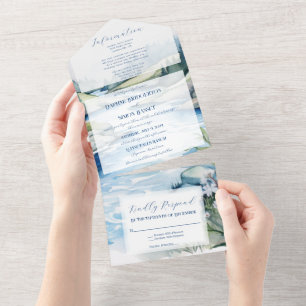 Nebelberg-Hochzeit All In One Einladung
