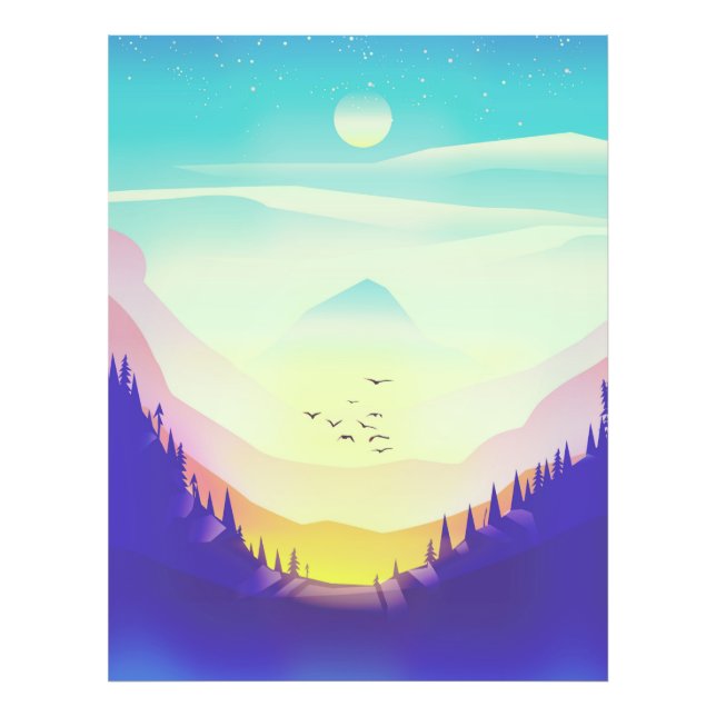 Nebelberge Fotodruck (Vorne)