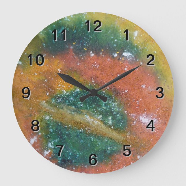 Nebelfleck und Planeten Große Wanduhr (Vorderseite)