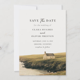 Nebelgrüner Kap Westirland Küstenhochzeit Save The Date